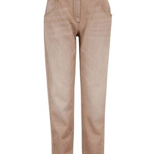 Brunello Cucinelli Tan Straight Leg Jeans